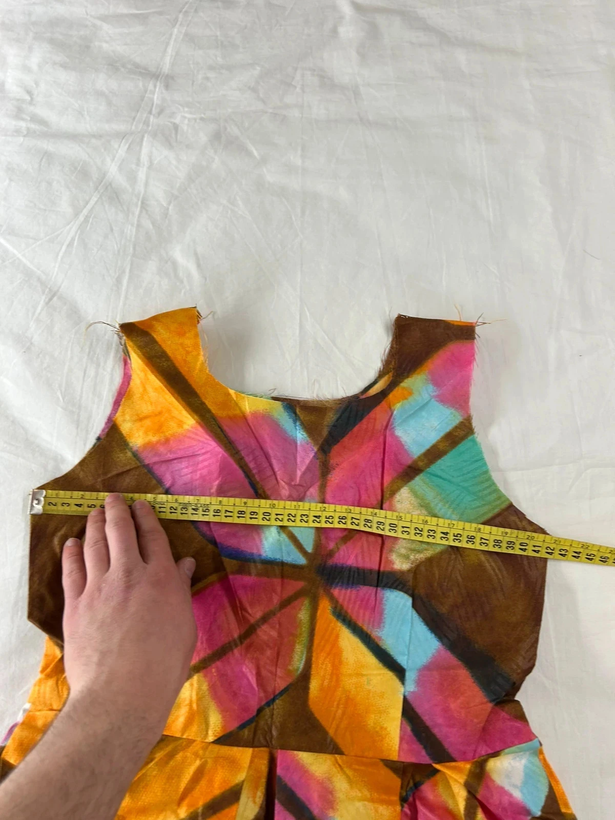 Handmade multicolored vintage patterned dress – photo 11